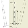 Aluminijumske merdevine 2x11 dvodelne na izvlačenje Axial