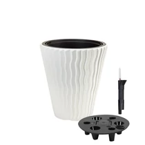 Saksija Talasasta 30x33cm sa vodomerom - bela S449