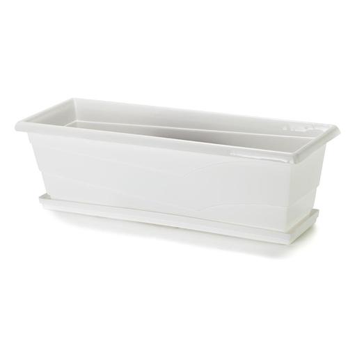Žardinjera L 50cm sjajna bela 
